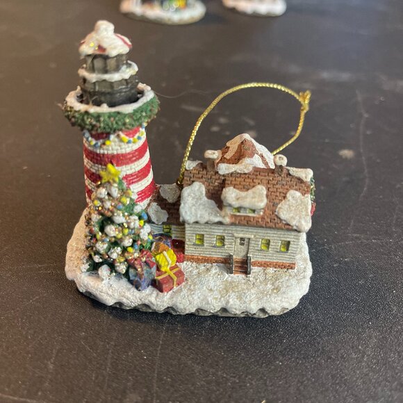 AS IS-Danbury Mint West Quoddy Head ME Lighthouse Ornament Illuminate (123) - Picture 1 of 1